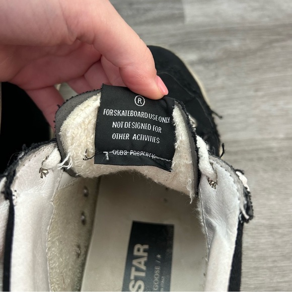 Golden Goose Mid Star Black High Top Skater Sneakers Streetwear Italian Size 37 - Picture 6 of 12